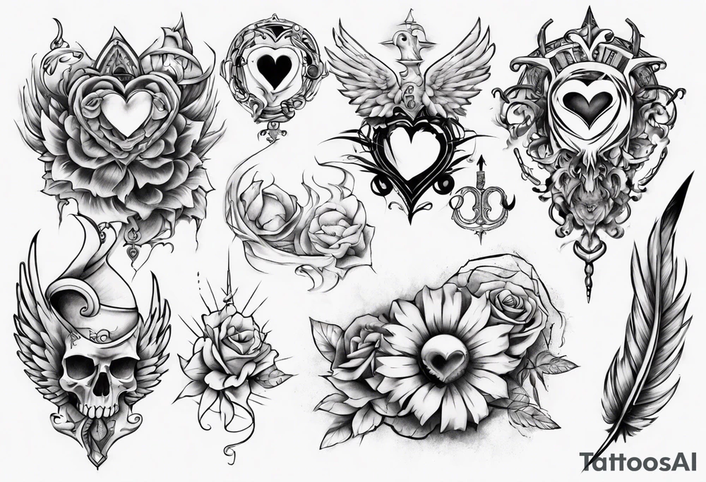 Love tatoos from heaven tattoo idea