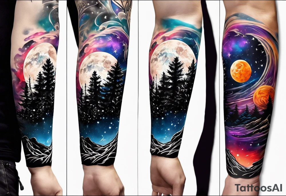 I want the name "Drew" with a space background tattoo idea I want the name "Drew" with a space background tattoo idea
