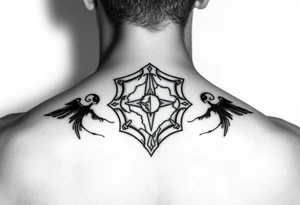 stone shield under skin tattoo idea