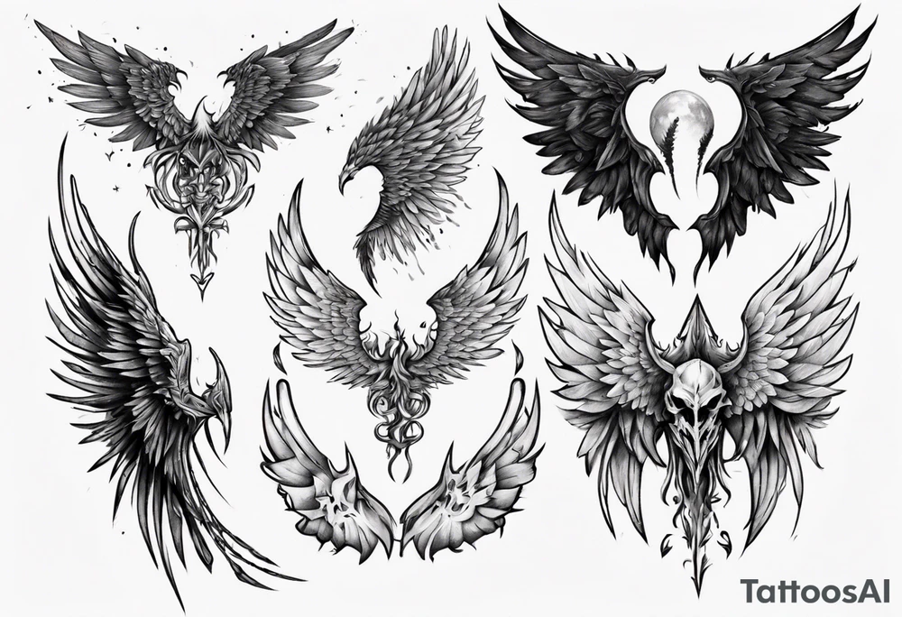 The fallen wings tattoo idea