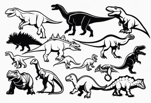 dinosaurs species tattoo idea