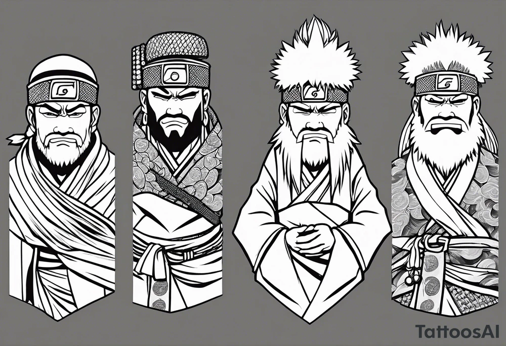 Jiraiya in Sage mode from the anime naruto tattoo idea