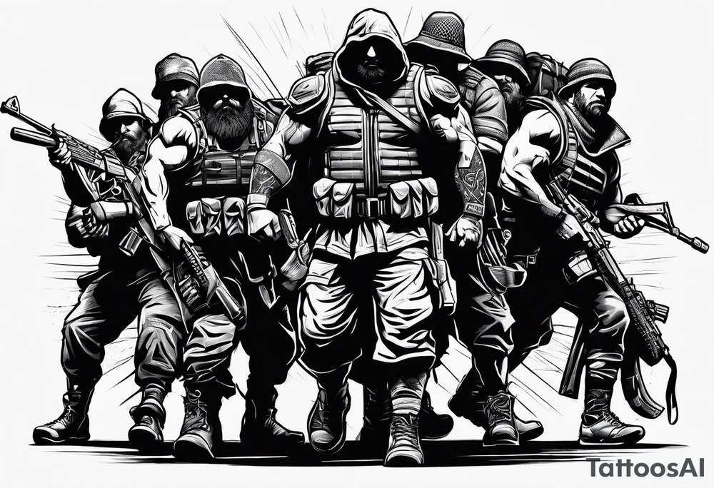 Rucking, brotherhood, shadows, fitness, GrowRuck tattoo idea