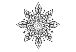 spiritual feathers ornamental mandala indian shaman rune tattoo idea
