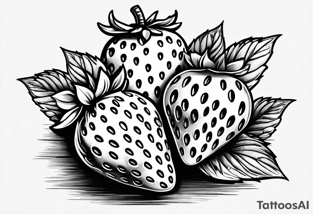 drawing Strawberry tattoo idea