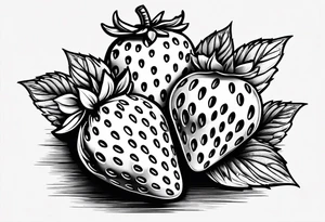 drawing Strawberry tattoo idea