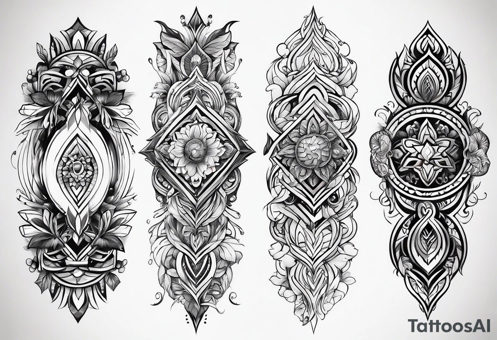 Wind styling for forearm tattoo idea