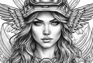 Halo and wings tattoo idea