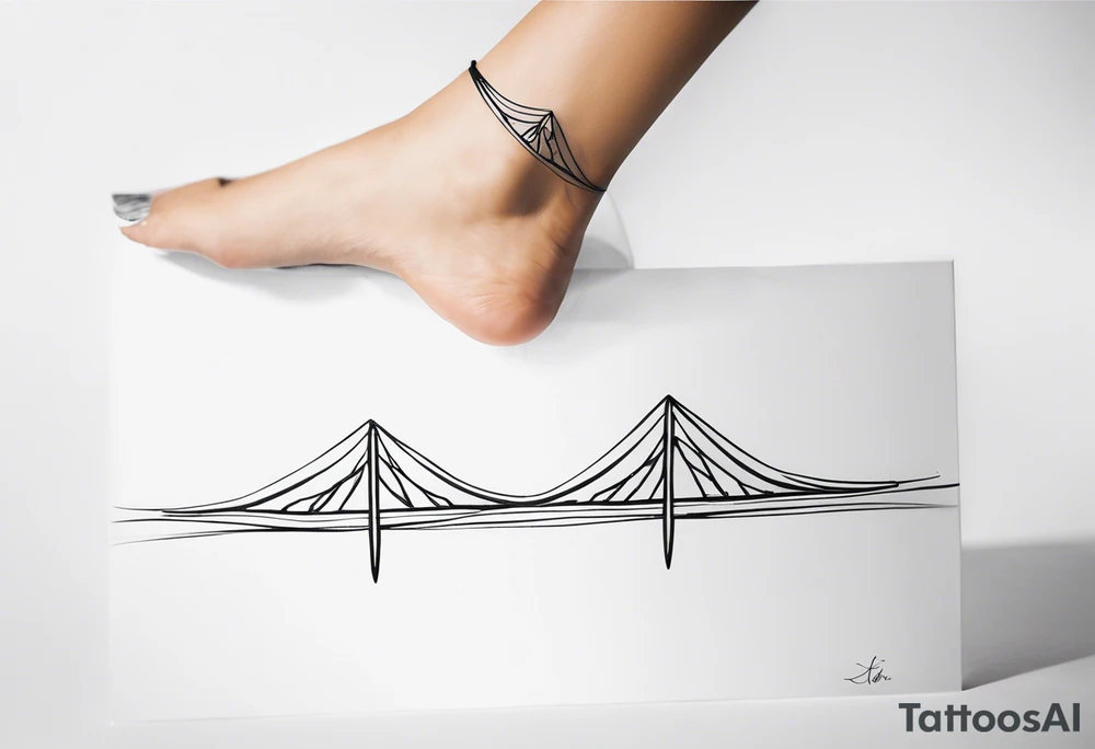 realistic feminine ankle bracelet tattoo tattoo idea