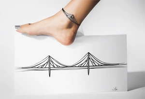 realistic feminine ankle bracelet tattoo tattoo idea
