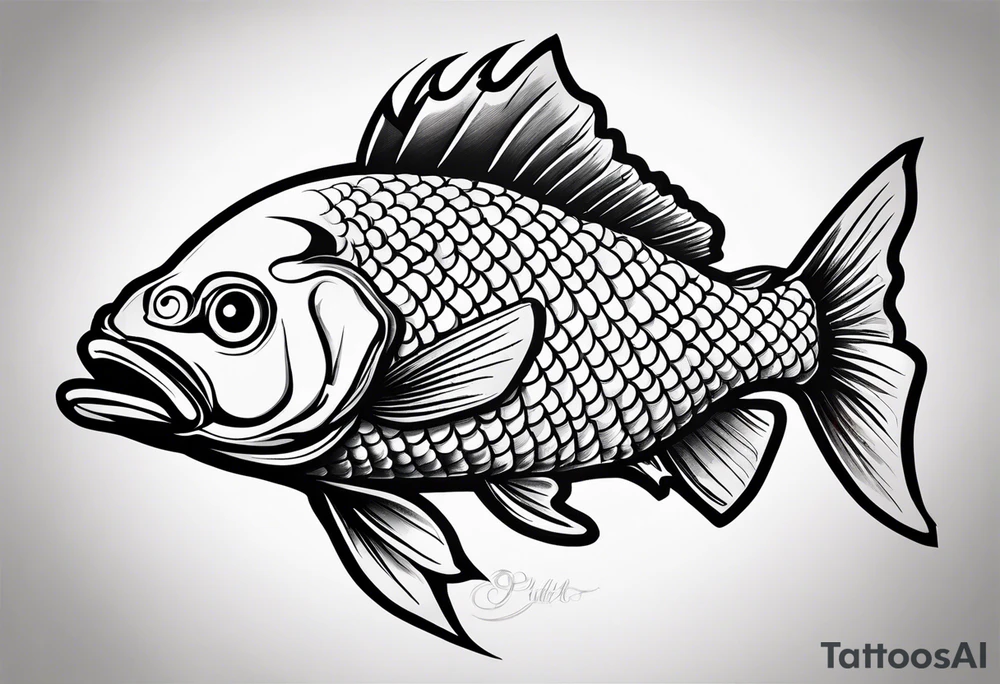 fish and wildlife logo tattoo idea