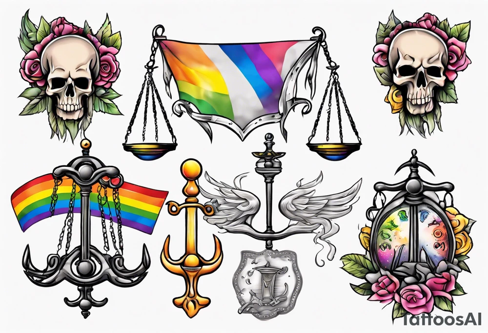 Gay pride Massachusetts libra tattoo idea