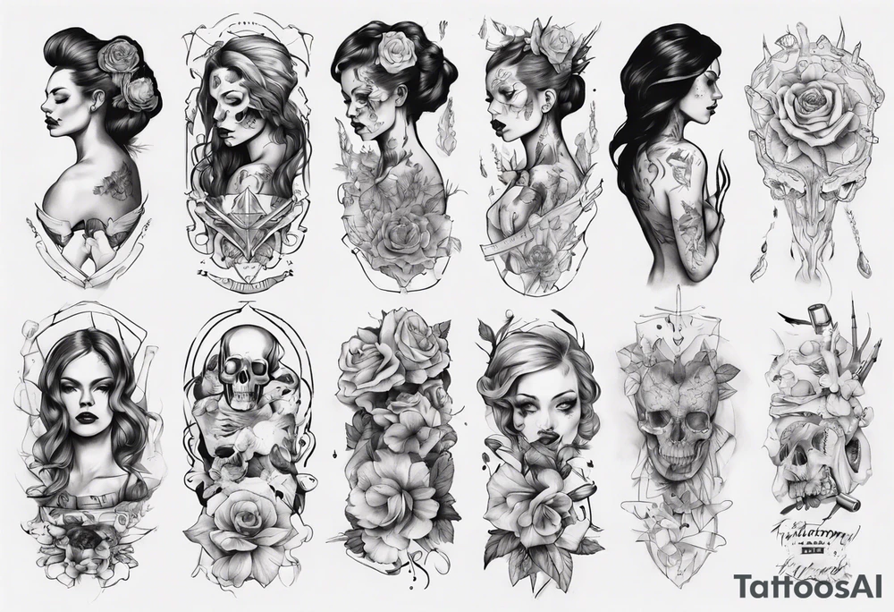 The anatomy of the female human tattoo idea