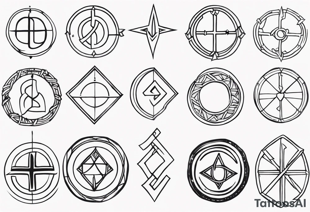 Ancient Rune Symbols tattoo idea