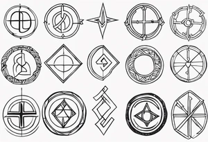 Ancient Rune Symbols tattoo idea