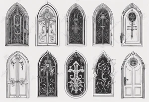 Gothic door tattoo idea