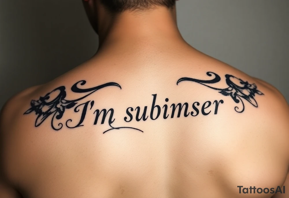 I want a tattoo that says Im submissive tattoo idea