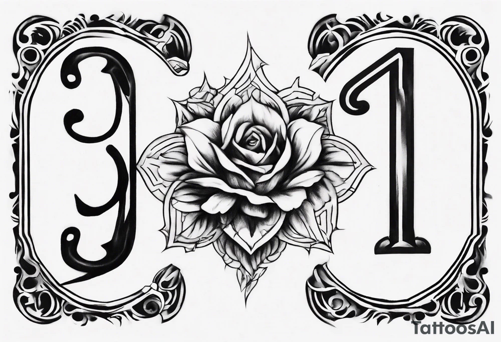 number 9 right side up and upside down connected tattoo black and grey on inside forearm tattoo idea