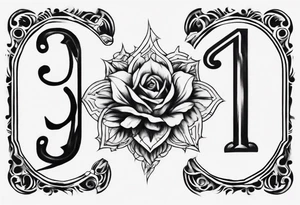 number 9 right side up and upside down connected tattoo black and grey on inside forearm tattoo idea