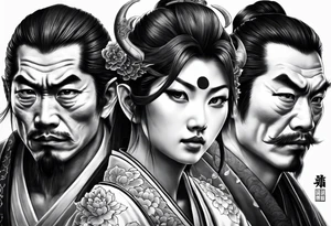 The Japanese say you have three faces. The first face, you show to the world. The second face, you show to your close friends and your family. The third face, you never show anyone.

japanese demon tattoo idea