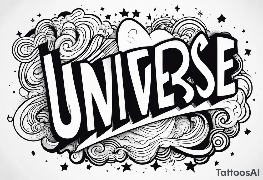 The word Universe tattoo idea