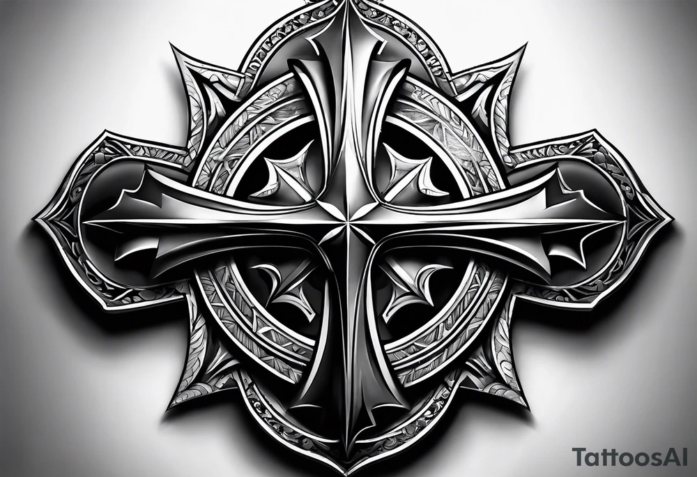 Maltese cross tattoo idea