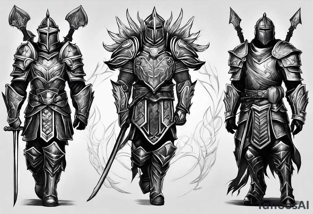 heavy armor tattoo idea