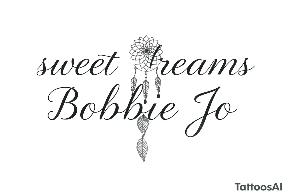 sweet dreams Bobbie Jo with dream catcher tattoo idea