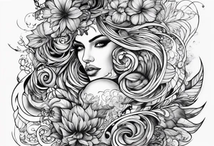 extreme twisted detangled tissue arm tattoo idea