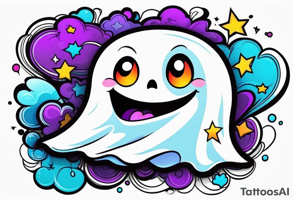 Cute Ghost tattoo idea