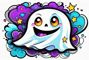Cute Ghost tattoo idea