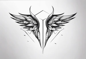 wings tattoo in leg for men tattoo idea