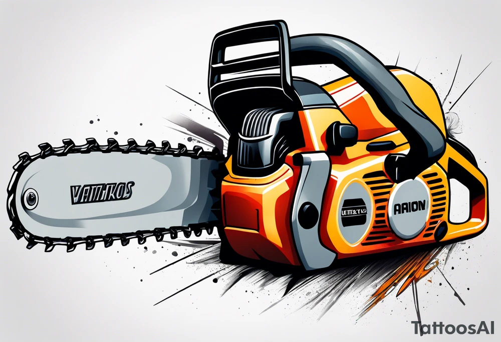 Chain saw tattoo idea