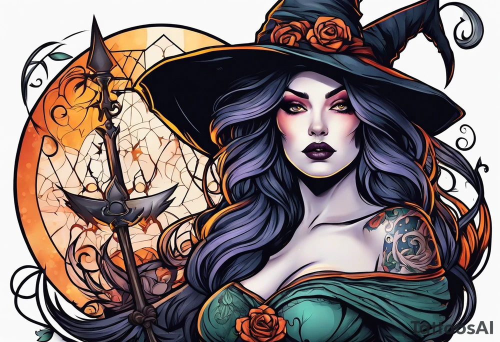 A witch with a fat ass tattoo idea