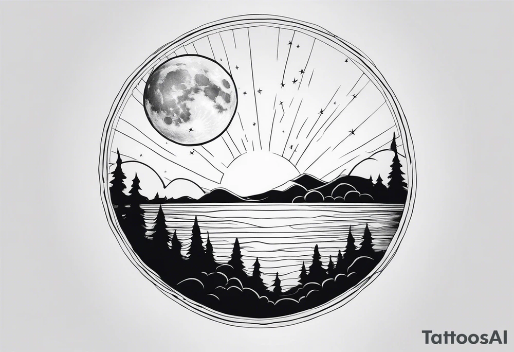 sacred moon tattoo idea