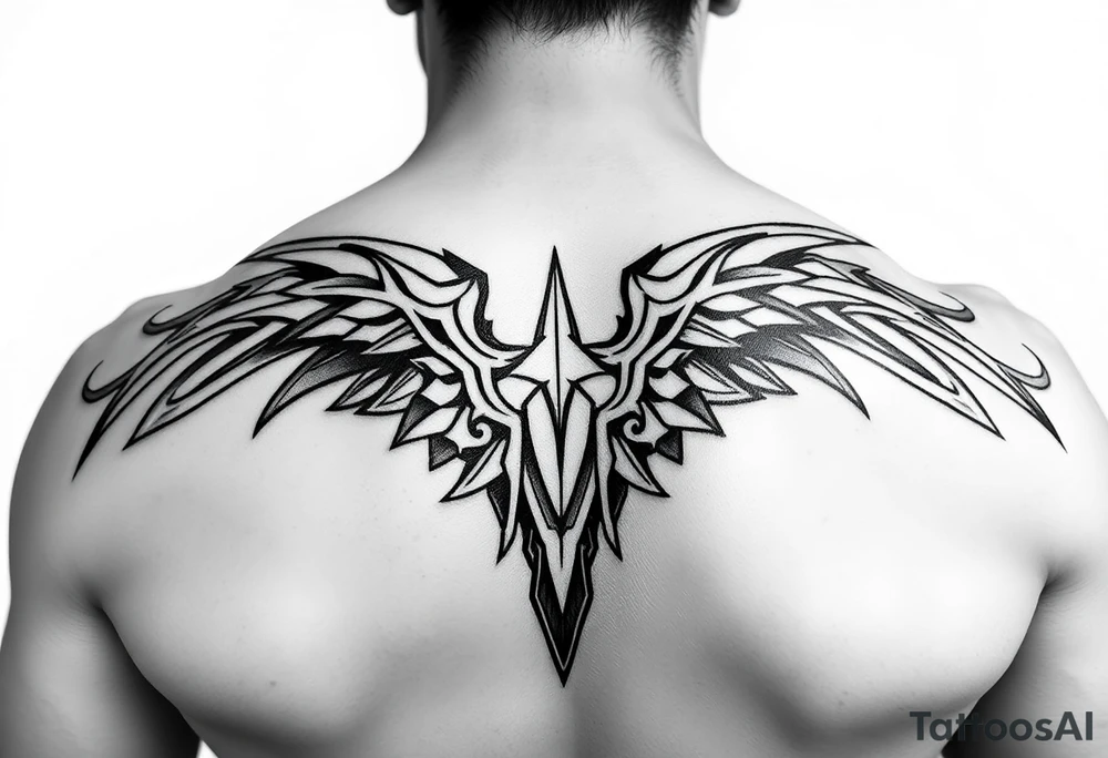 Bold Tribal half sleeve tattoo idea