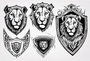 Lioness shield tattoo idea