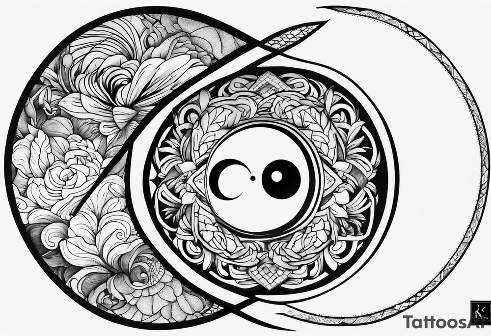 Ying yang with karpa tattoo idea