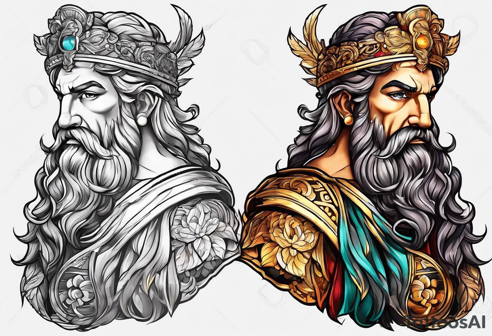 Greek god tattoo idea