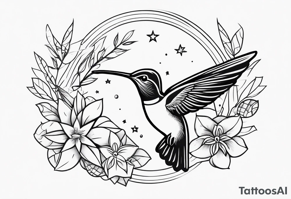 Humming bird, candy, golf, stars tattoo idea