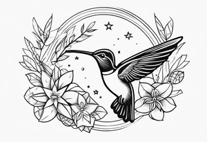 Humming bird, candy, golf, stars tattoo idea