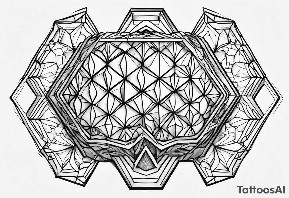 To work off hexagon pattern tattoo idea