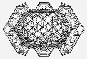 To work off hexagon pattern tattoo idea