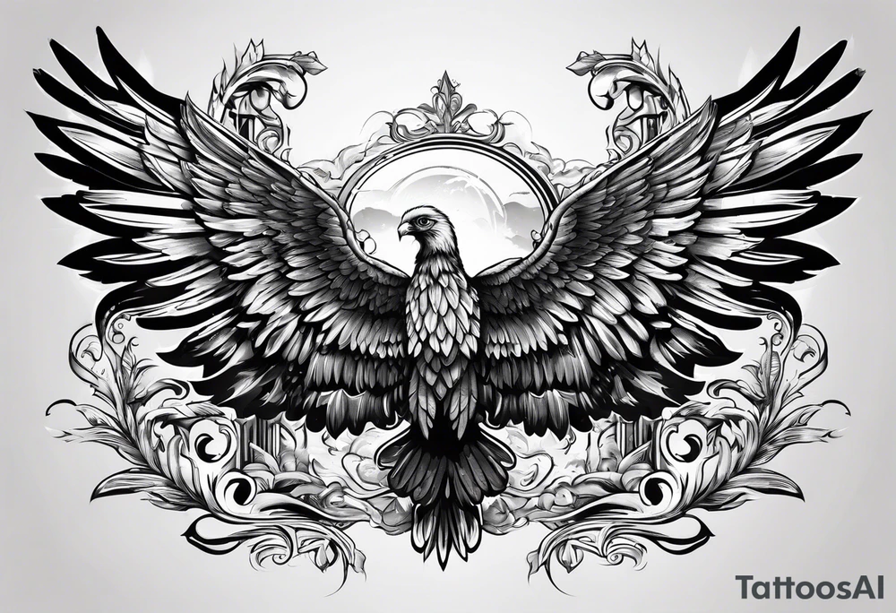 Wings with the word Glenn in between tattoo idea Wings with the word Glenn in between tattoo idea