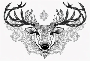 reindeer santa tattoo idea
