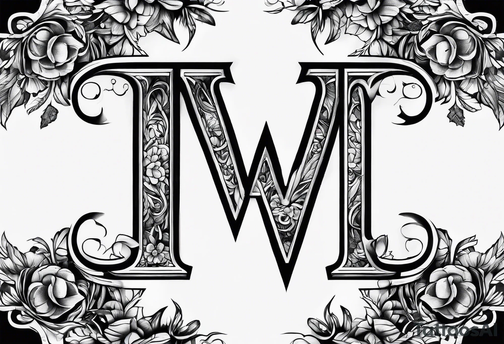 the letters A W R tattoo idea