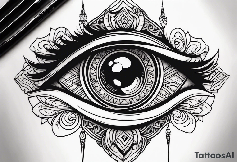 Artistic Eye tattoo idea