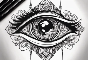 Artistic Eye tattoo idea