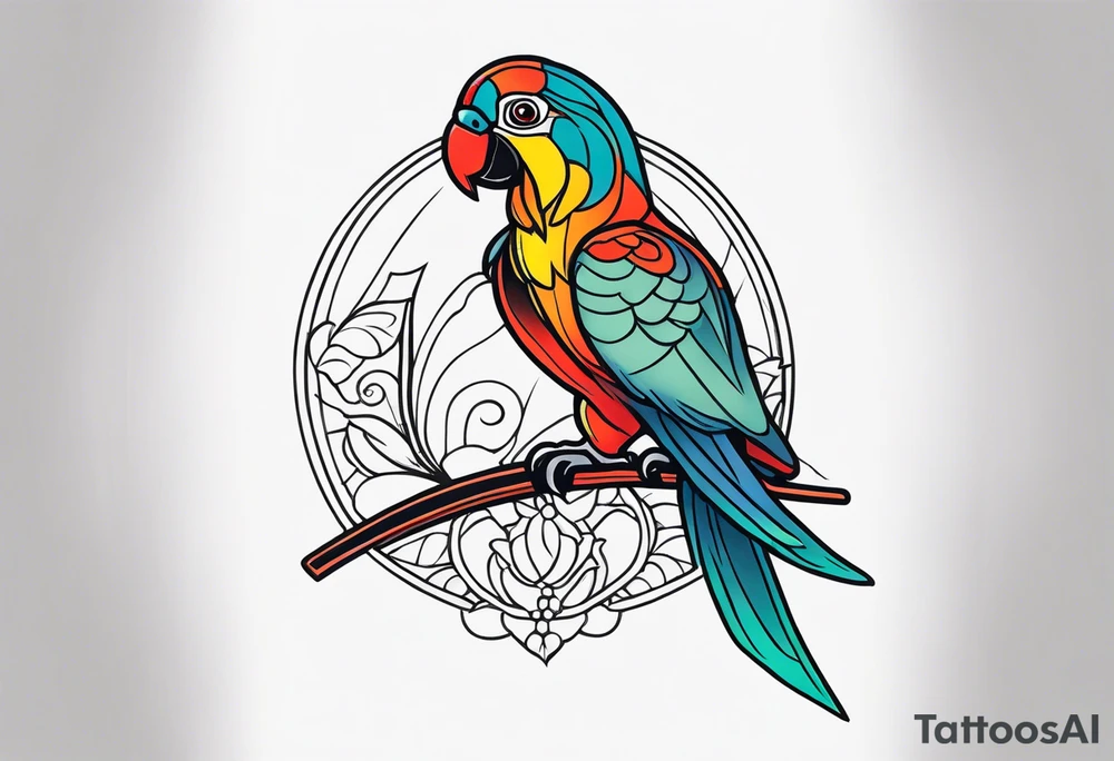 parrot tattoo idea