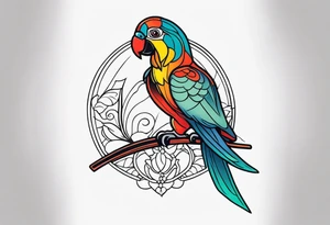 parrot tattoo idea